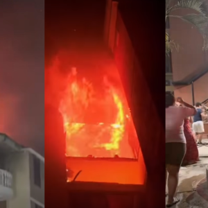 Momento del incendio 