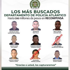 Cartel de los más buscados 