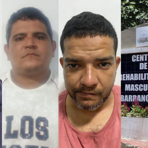 Los tres reclusos fugados de la Cárcel Distrital El Bosque.