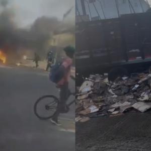 Momento del incendio 