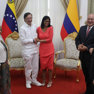 Encuentro del presidente Petro con Delcy Rodríguez