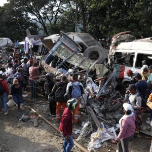 Momentos luego de la explosión 