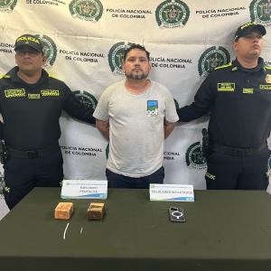 Manuel Vázquez Vergara, de 37 años, fue sorprendido con dos cargas de 500 gramos de pentonita