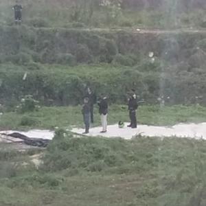 Uniformados en el sector de Normandía, en Soledad.