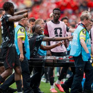 Momento de la lesión de Ismaël Koné