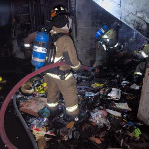 Momento del incendio 