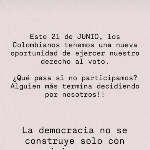 Mensaje de Karol G a través de sus redes sociales 