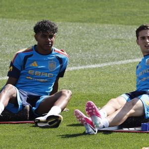 Entrenamiento de la selección española 