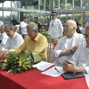 Otty Patiño, comisionado de paz, durante el evento de conmemoración de los 35 años de la Constitución.