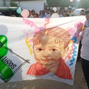 Despedida a Celeste Valentina, niña asesinada en Polonuevo