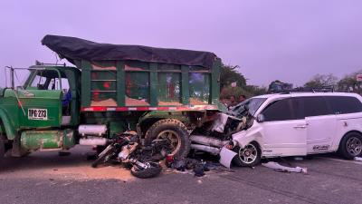 Accidente a la altura de Santo Tomás.