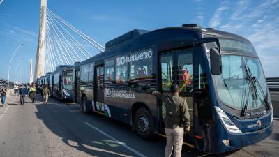 Nuevos buses de Transmetro.