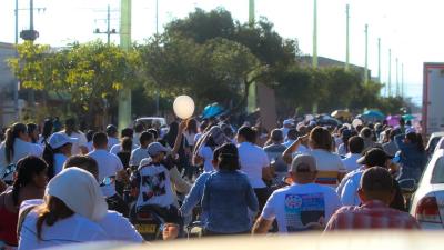 Marcha pacífica en Aguachica por el asesinato de la familia Lora Rincón.