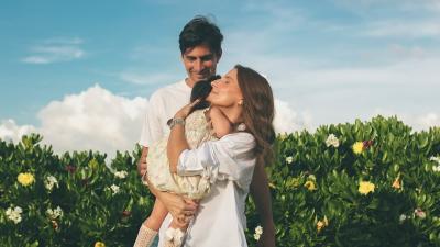 Marcela García revelando su segundo embarazo