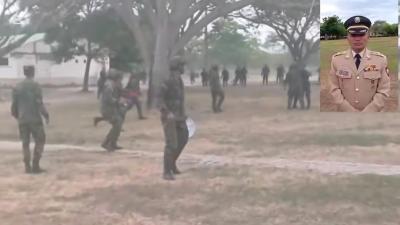 Momentos de la violenta riña entre soldados en el batallón de Malambo.