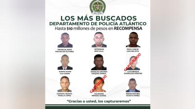 Cartel de los más buscados