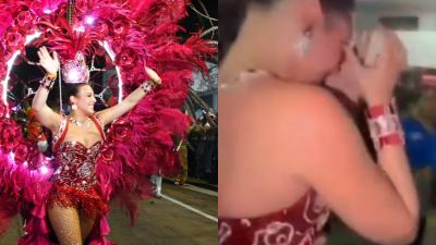 Momento incómodo para la reina del Carnaval