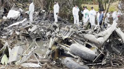 Panorama del accidente aéreo en Putumayo horas después 