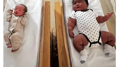 Comparativa de los dos bebés nacidos el mismo día