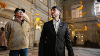 Westcol en stream con Gustavo Petro