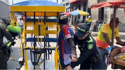 Parte de los operativos de la Policía en Barranquilla.