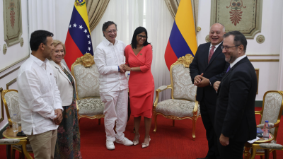 Encuentro del presidente Petro con Delcy Rodríguez