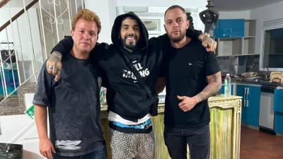 Anuel AA junto a los sobrinos de Pablo Escobar