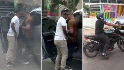 Captura de pantalla del momento del robo