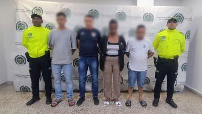 Parte de los capturados por la Policía en Barranquilla.