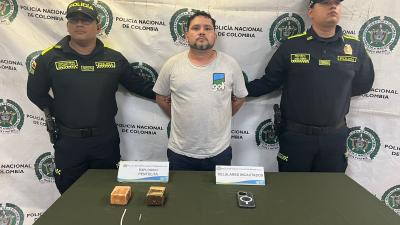 Manuel Vázquez Vergara, de 37 años, fue sorprendido con dos cargas de 500 gramos de pentonita