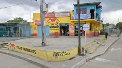 Lugar del ataque en Siete de Abril