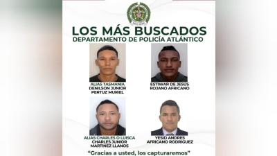Cartel de los más Buscados en el Atlántico.