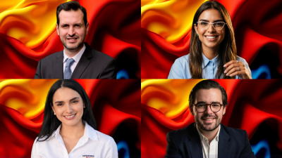 Carlos Ríos, Valerie Lafaurie, María Fernanda Sandoval y Nicolás Gómez