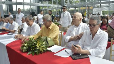 Otty Patiño, comisionado de paz, durante el evento de conmemoración de los 35 años de la Constitución.