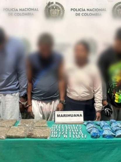 Fotografía de los capturados tras un operativo de la Policía.