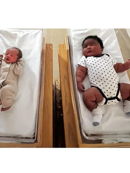 Comparativa de los dos bebés nacidos el mismo día