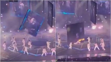 El concierto se detuvo tras el accidente.