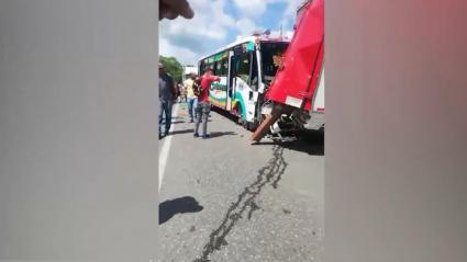 Dos de los vehículos involucrados. 