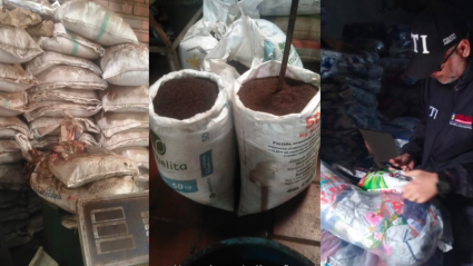 Productos incautados. 