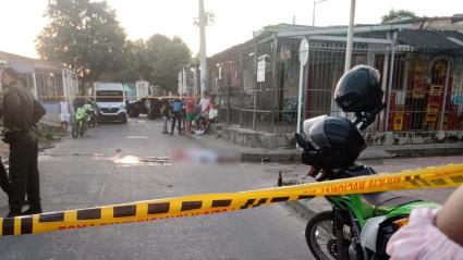 aspecto de la escena del crimen en Malambo