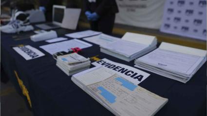 Aspecto de una de las pruebas recopiladas por las autoridades