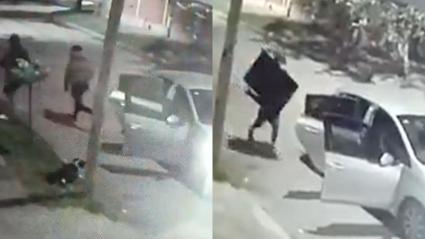 Los sujetos quedaron registrados en la grabación de una cámara de seguridad