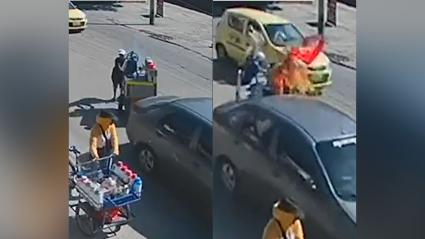 El hecho quedó registrado por cámaras de seguridad.