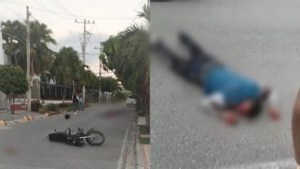 Los cuerpos quedaron a mitad de la vía.