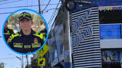 Fachada del lugar en el que se encontró el artefacto y la imagen del coronel Daza