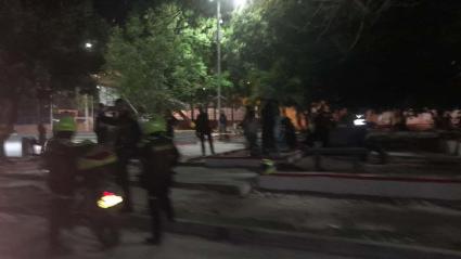 aspecto de la escena del crimen, que tuvo lugar en horas de la noche de este sábado