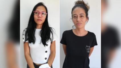 Hermanas capturadas por homicidio. 