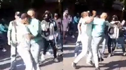 La pelea quedó registrada gracias a la grabación improvisada de testigos