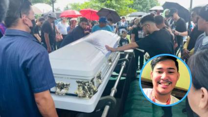 Entierro de la víctima semanas después de su asesinato. 