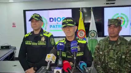 Coronel Jorge Urquijo, comandante de la Mebar, en rueda de prensa